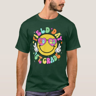 Camiseta Field Day 2025 1st Grade School Teacher Kids Smile