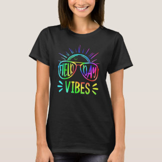 Camiseta FIELD DAY VIBES 2023 Teacher Kids Groovy Tie Dye H