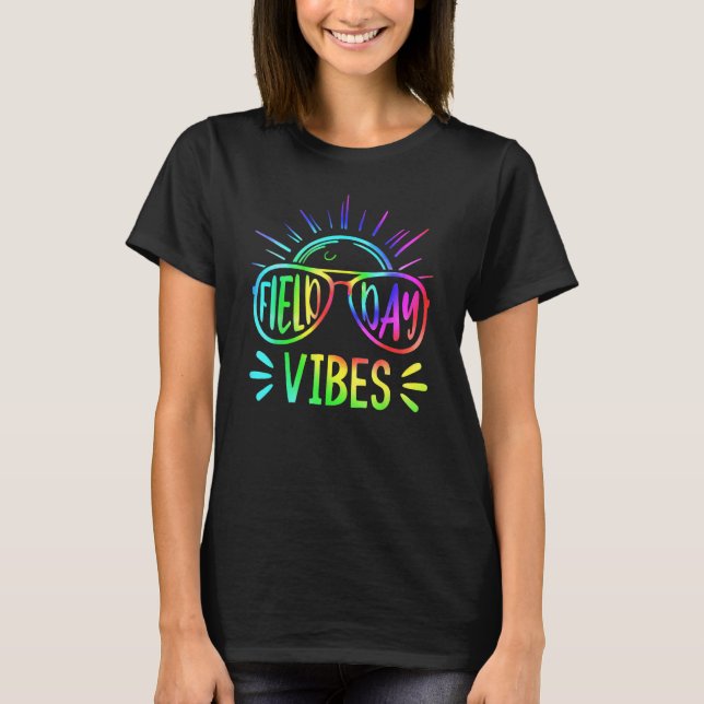 Camiseta FIELD DAY VIBES 2023 Teacher Kids Groovy Tie Dye H (Anverso)