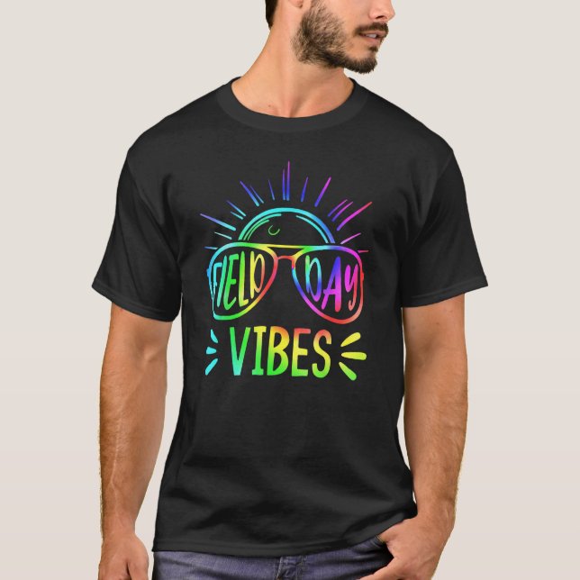 Camiseta FIELD DAY VIBES 2023 Teacher Kids Groovy Tie Dye H (Anverso)