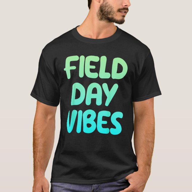 Camiseta Field Day Vibes Last Day Of School Fun Summer Teac (Anverso)