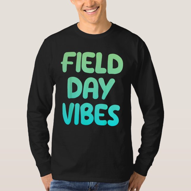 Camiseta Field Day Vibes Last Day Of School Fun Summer Teac (Anverso)