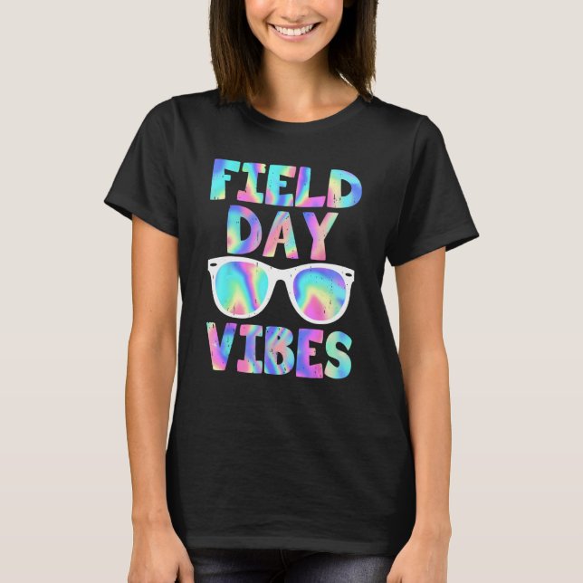 Camiseta Field Day Vibes Last Day School Field Day Teacher  (Anverso)