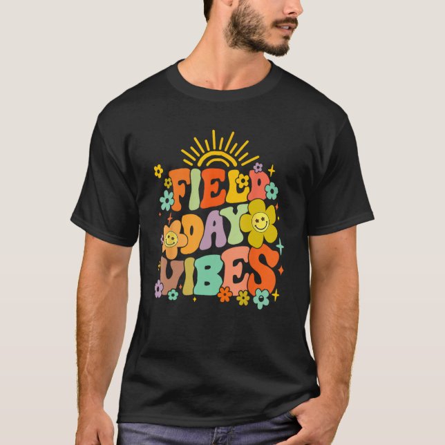 Camiseta Field Day Vibes Summer Teacher Kids Last Day Of Sc (Anverso)