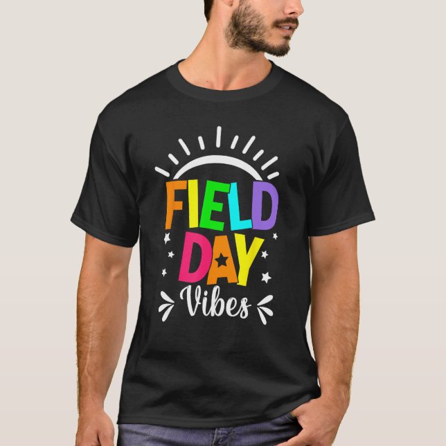 Camiseta Field Day Vibes Teacher Boys Girls Kids Field Day  (Anverso)