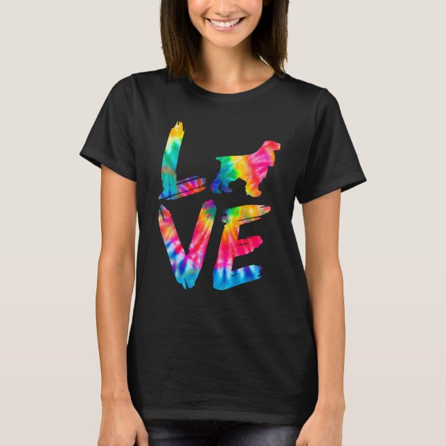 Camiseta Field Spaniel Tie Dye Love Dog Mom