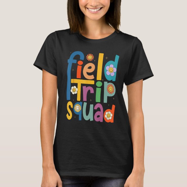 Camiseta Field Trip Squad Groovy Retro Field Day 2023 Teach (Anverso)