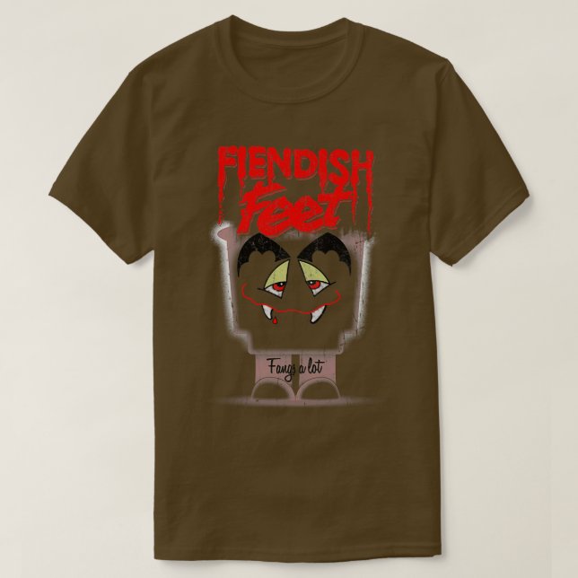Camiseta Fiendish Feet Fangs A Lot (Diseño del anverso)