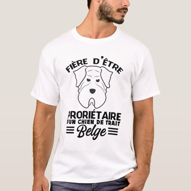 Camiseta Fier d'être propiétaire d'un cheval trait belge (Anverso)