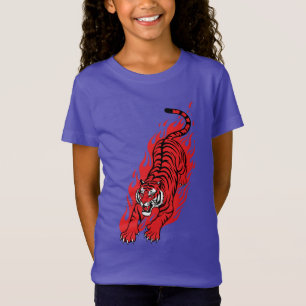 Camiseta Fiera Bestia de Fuego – Tigre Rojo Llamar