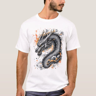 Camiseta Fierce Black Dragon Art