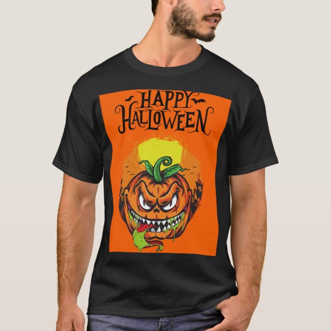 Camiseta Fierce Cara de Calabaza - Audaz Diseño de Hallowee (Anverso)