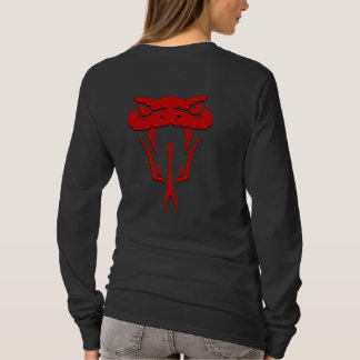 Camiseta Fierce Cara de Serpiente Roja Larga Manga