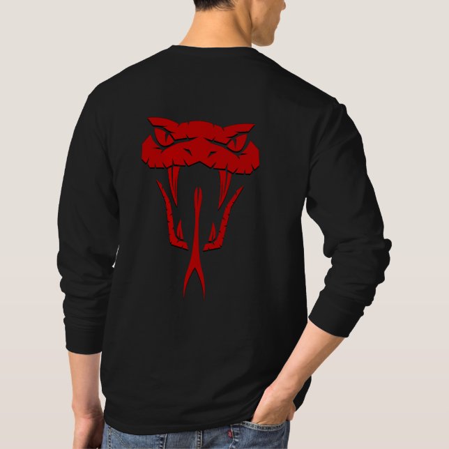 Camiseta Fierce Cara de Serpiente Roja Larga Manga (Reverso)