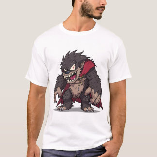 Camiseta Fierce Cartoon Monster Werewolf Graphic