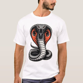 Camiseta Fierce Cobra Snake Illustration Bold Power Design