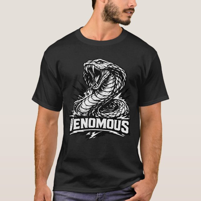 Camiseta Fierce Cobra VENOMOUS King Cobra  Streetwear (Anverso)
