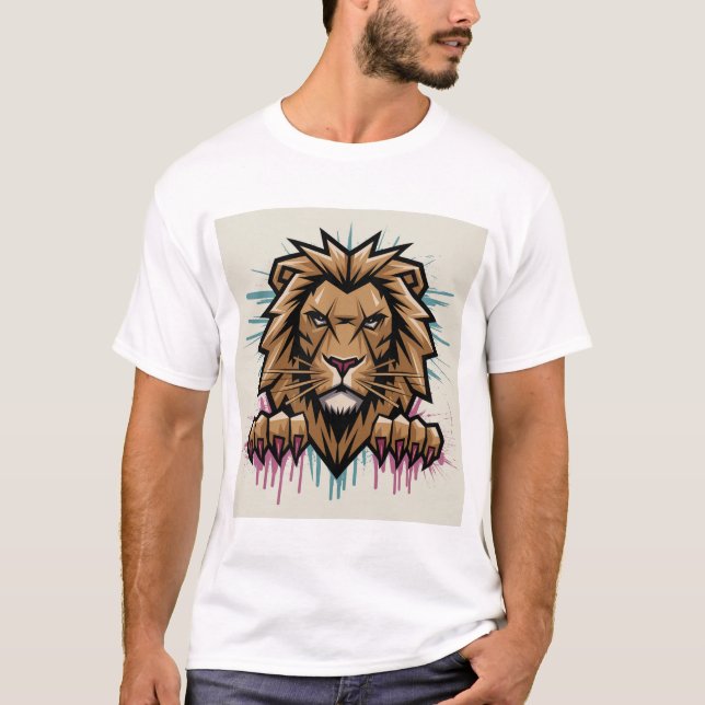 Camiseta "Fierce Diseño De León: Adopte Su Fuerza Interior" (Anverso)