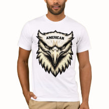 Fierce Eagle Head Personalizado American T-Shirt