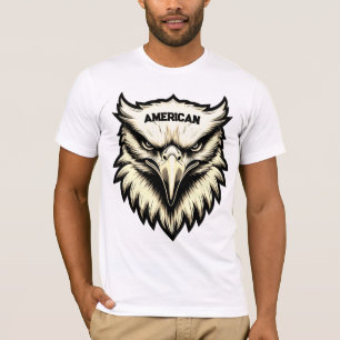 Camiseta Fierce Eagle Head Personalizado American T-Shirt