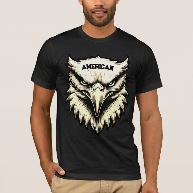 Camiseta Fierce Eagle Head Personalizado American T-Shirt (Anverso)