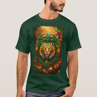 Camiseta Fierce Elegance Tiger Face Print T-Shirt