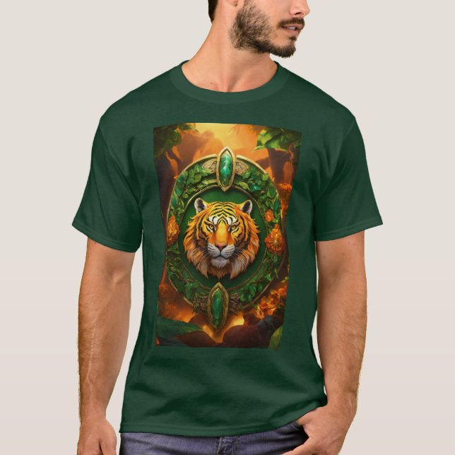Camiseta Fierce Elegance Tiger Face Print T-Shirt (Anverso)