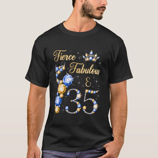 Camiseta Fierce Fabulous 35 Years 35Th Ballerina Dancer (Anverso)