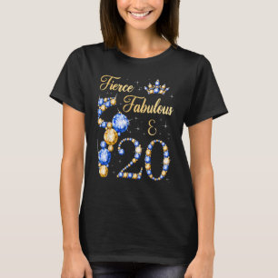 Camiseta Fierce Fabulous y 20 Years 20th Birthday Ballerina