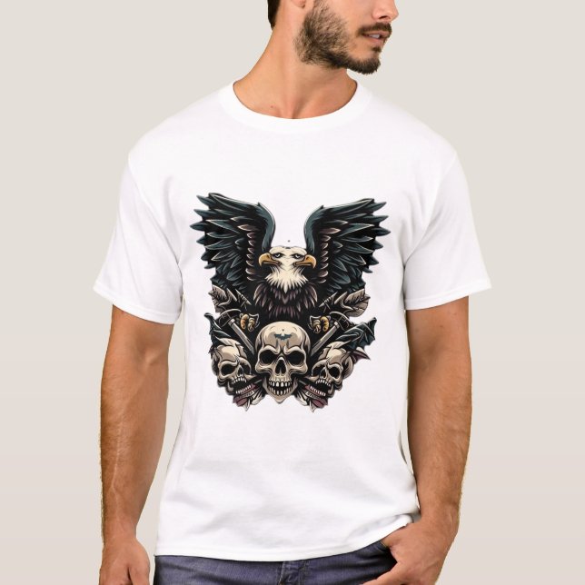 Camiseta "Fierce Flight - Papel tapiz de arte Pegatina Águi (Anverso)