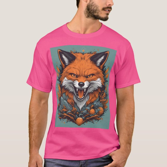 Camiseta Fierce Fox with Floral Accents (Anverso)
