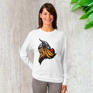 Camiseta Fierce Viking Warrier Head Norse Helmet and Beard