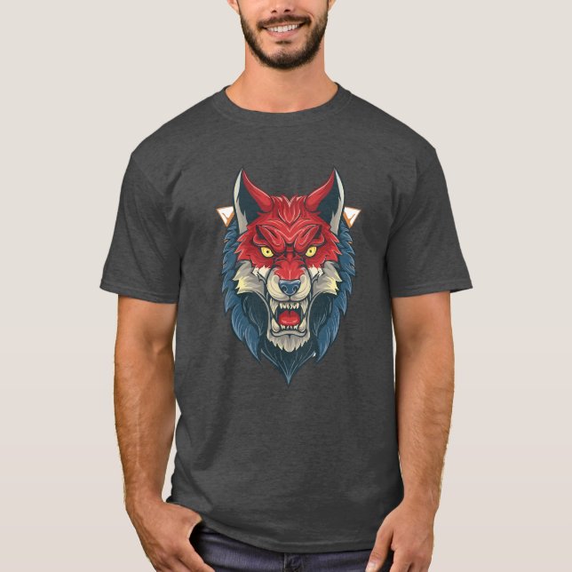 Camiseta Fierce Wolf Face (Anverso)