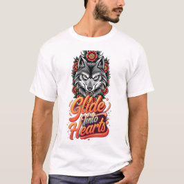 Camiseta Fierce Wolf Head Tattoo Style Tradicional