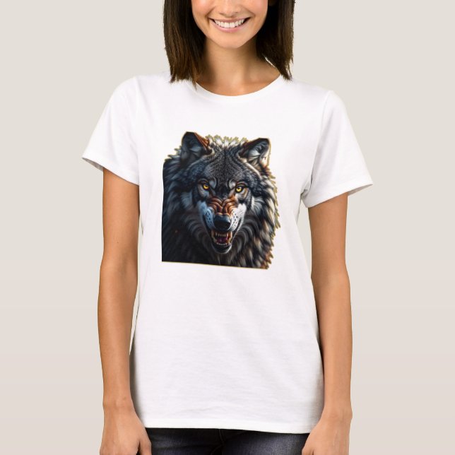 Camiseta Fierce Wolf – Symbol of Strength and Freedom (Anverso)