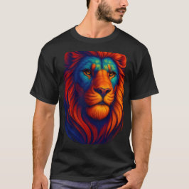 Camiseta fiero cabeza de león realista para castigar a homb