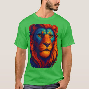 Camiseta fiero cabeza de león realista t_short audaz podero