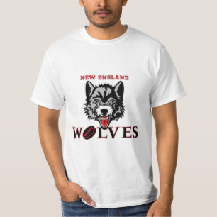 Camiseta Fiero Emblema de Hockey con Lobo Rugiendo