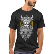 Fiero jefe vikingo casco con cuernos leyenda de Va