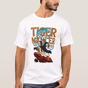 Camiseta Fiero Maestro Mancer Tigre Fantasía Asiática Espír