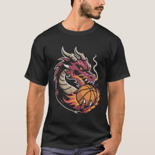 Camiseta Fiero Mascota de Baloncesto Dragón Espíritu de Equ