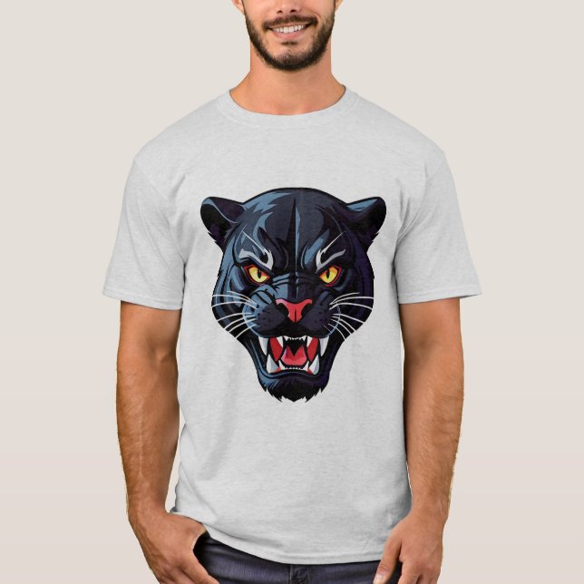 Camiseta Fiero Mascota Pantera Rugiente (Anverso)