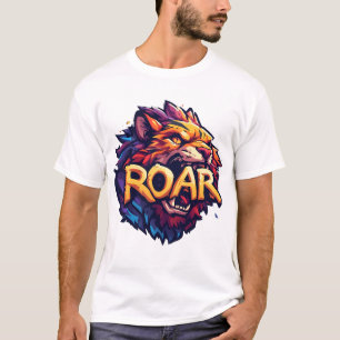 Camiseta Fiero Rugido de León Motivacional Arte de Vida Sil