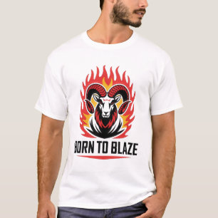Camiseta Fiery Aries Ram nació en Blaze