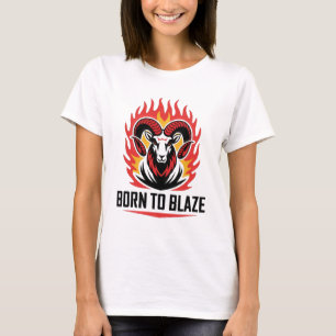 Camiseta Fiery Aries Ram nació en Blaze