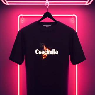 Camiseta Fiery Coachella Tee – A Design Full of Energy