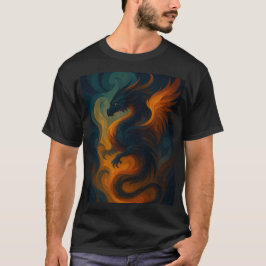 Camiseta Fiery Dragon Abstract Art - Fantasy Beast T-Shirt