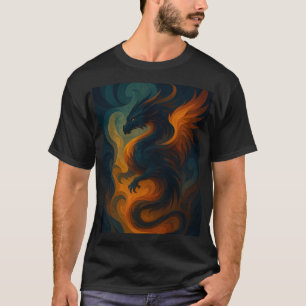 Camiseta Fiery Dragon Abstract Art - Fantasy Beast T-Shirt