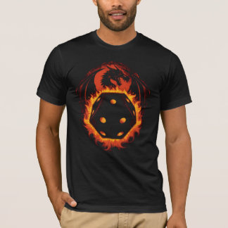 Camiseta Fiery Dragon D20 Dice Juego de Mesa Fanta