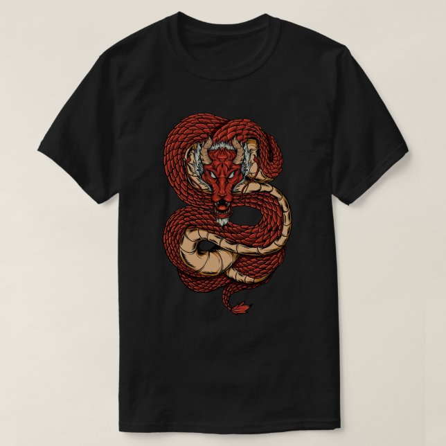 Camiseta Fiery Dragón Rojo (Diseño del anverso)
